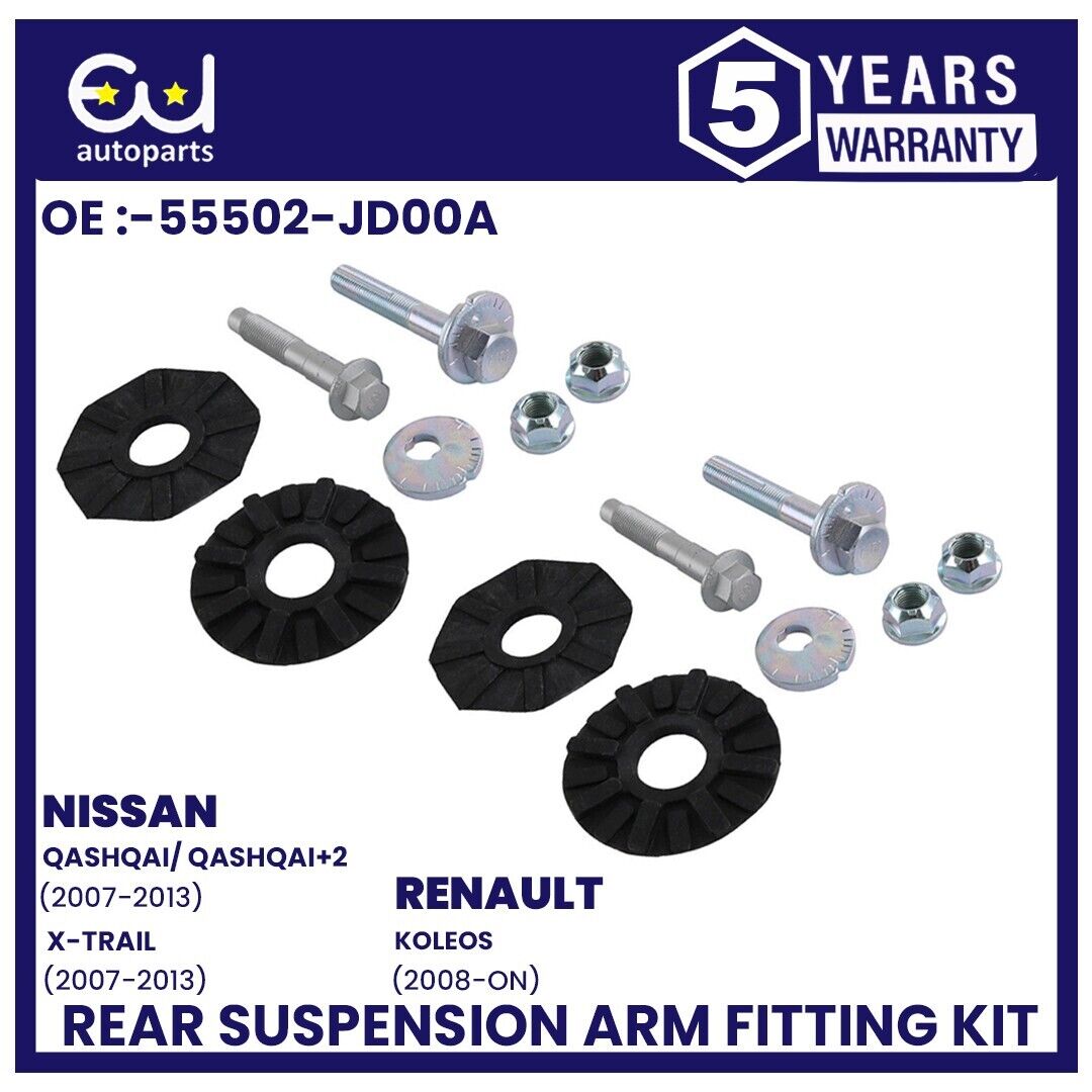 2X REAR LEFT + RIGHT WISHBONE TRAILING ARM FITTING KIT FOR NISSAN QASHQAI 07-19